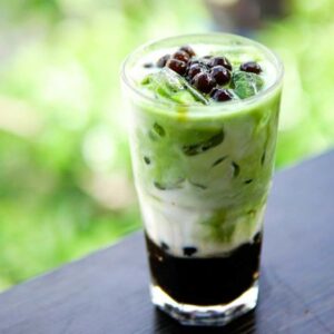 Matcha trân châu-đường đen